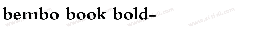 bembo book bold字体转换